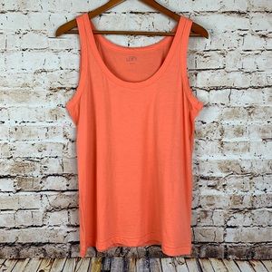 LOFT NWOT Coral Cotton Sleeveless Top